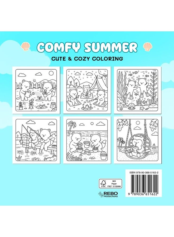 Rebo Publishers - Comfy summer - Cute & cozy coloring