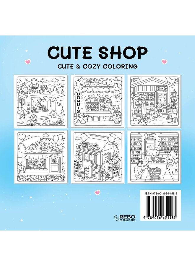 Rebo Publishers - Cute shop - Cute & cozy coloring
