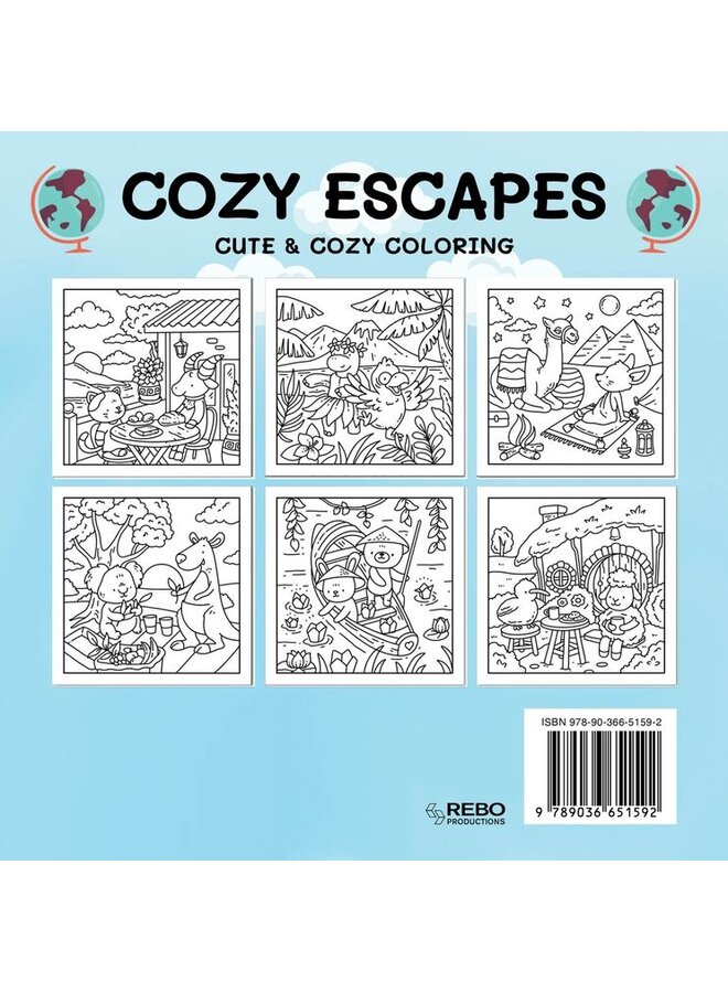 Rebo Publishers - Cozy escapes - Cute & cozy coloring