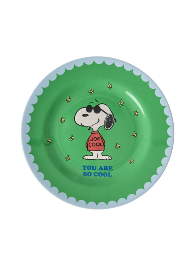rice - Melamine bord - Groen Snoopy print