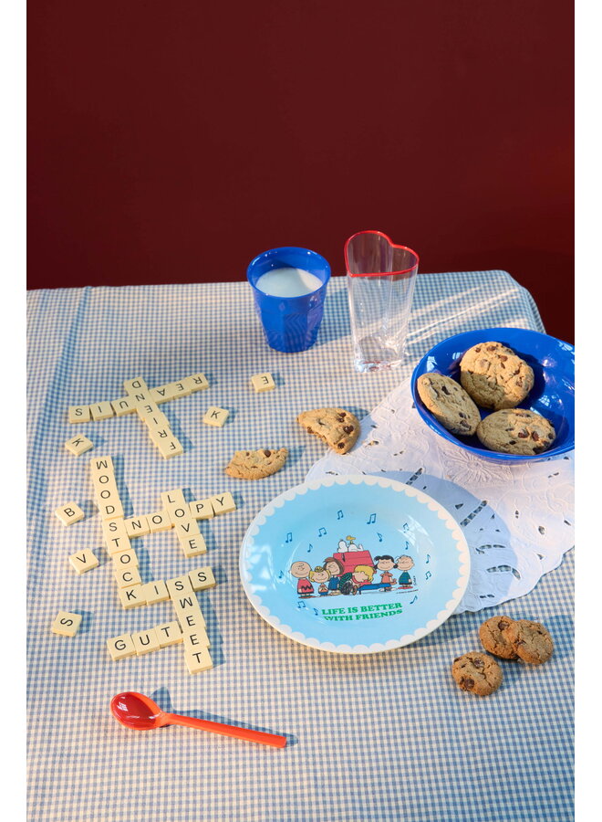 rice - Melamine bord - Zachtblauw Snoopy print