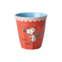 rice - Medium melamine beker - Rood Snoopy print