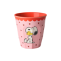 rice - Medium melamine beker - Roze Snoopy print
