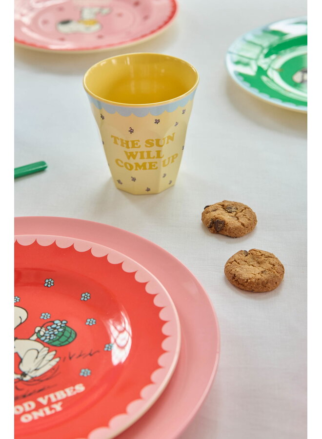 rice - Medium melamine beker - Crème Snoopy print