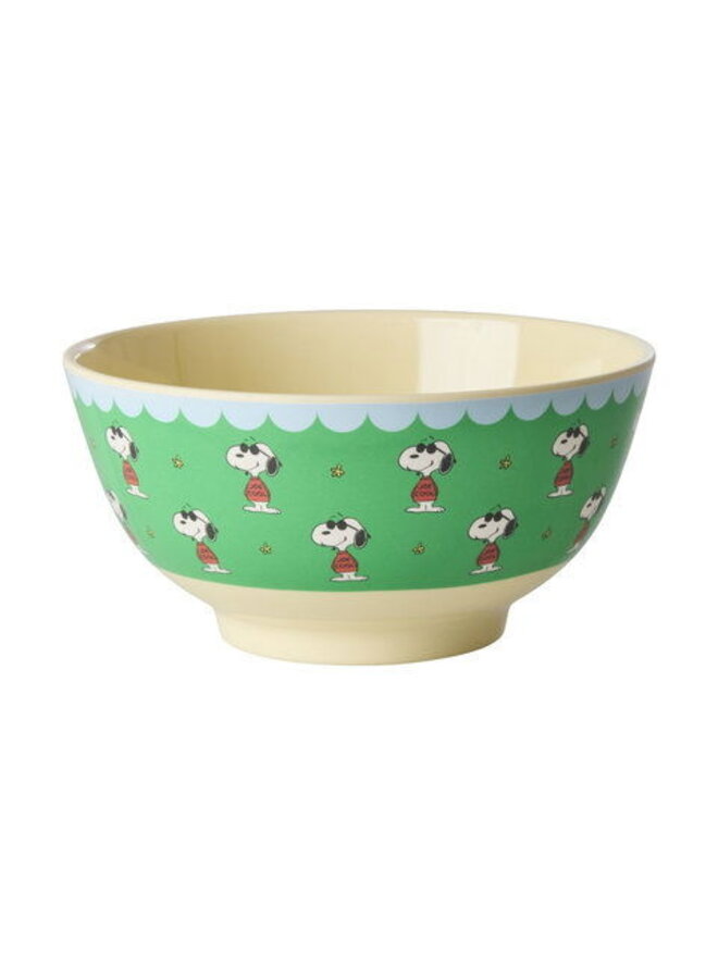 rice - Medium melamine kom - Groen Snoopy print