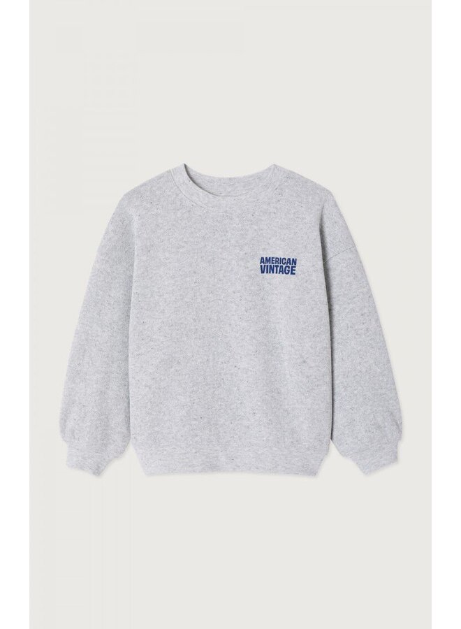 Evona sweater logo - Gris clair chine