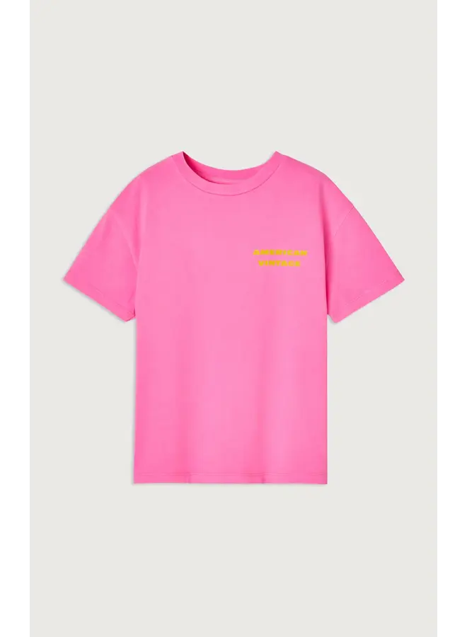 American Vintage - Fizvalley t-shirt - Rose fluo Welcome to the AMV party