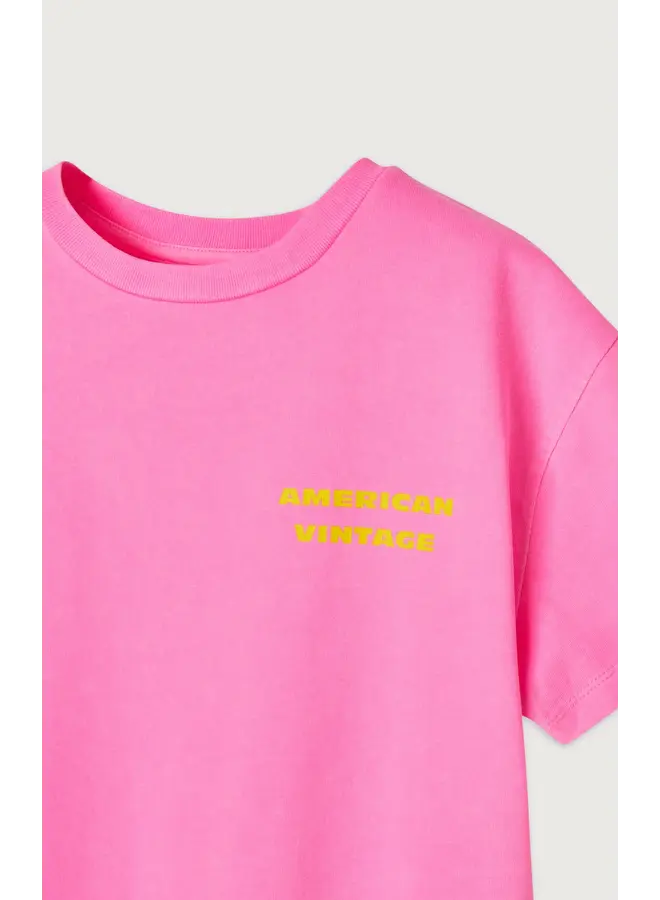 American Vintage - Fizvalley t-shirt - Rose fluo Welcome to the AMV party