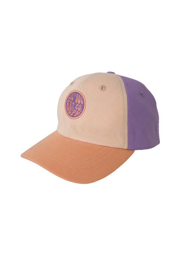 Lil' Boo - Block poppy dad cap - Orange/Salmon/Purple