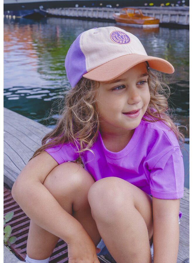 Lil' Boo - Block poppy dad cap - Orange/Salmon/Purple