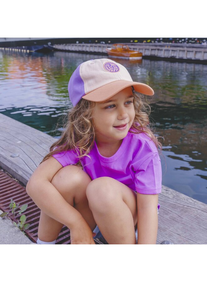 Lil' Boo - Block poppy dad cap - Orange/Salmon/Purple