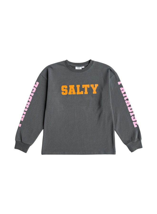 Salty Stitch - Salty paradise skater tee - Dark grey
