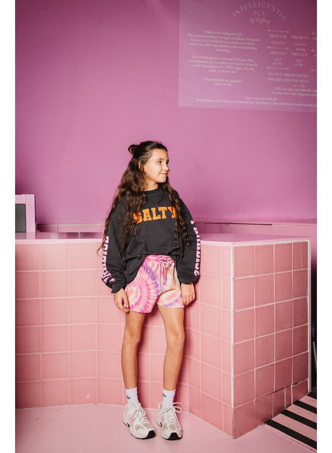 Salty Stitch - Salty paradise skater tee - Dark grey