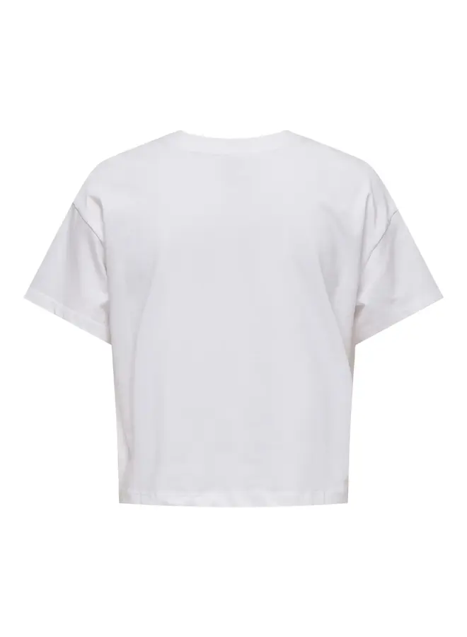 Kids Only - Annbel-smile life ss tee - Bright white happy