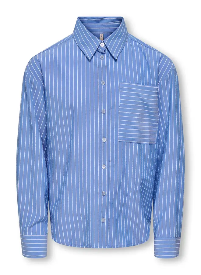 Kids Only - Cosmo ls shirt - Blue bonnet cloud dancer