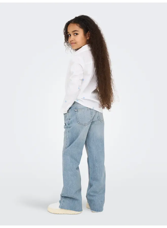 Kids Only - Juicy wide destroyed jeans - Light blue denim