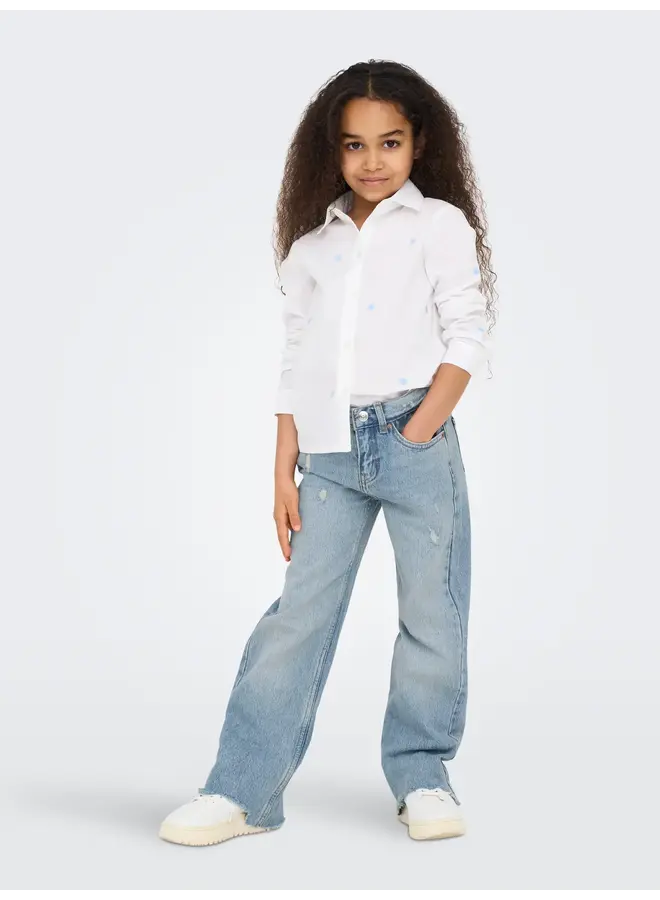Kids Only - Juicy wide destroyed jeans - Light blue denim