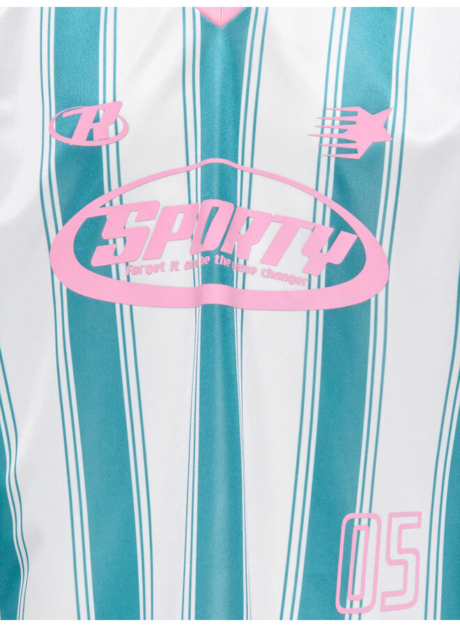 Kids Only - Lula sporty top - Bright white/Biscay bay stripes