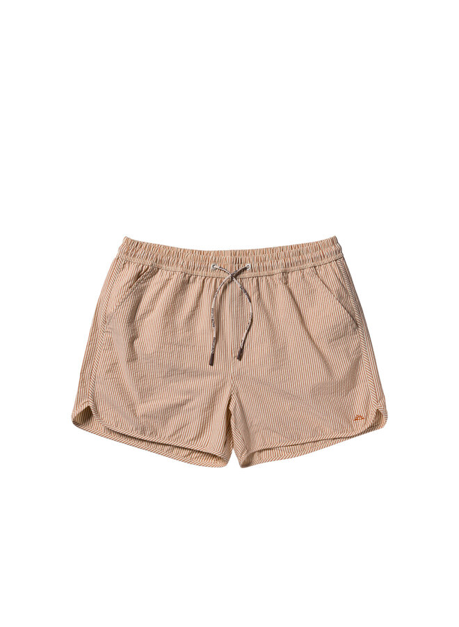 Seersucker swim shorts men - Bombay brown