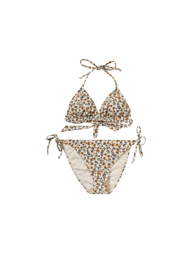 Salted Stories - Pomme flower bikini women - White swan