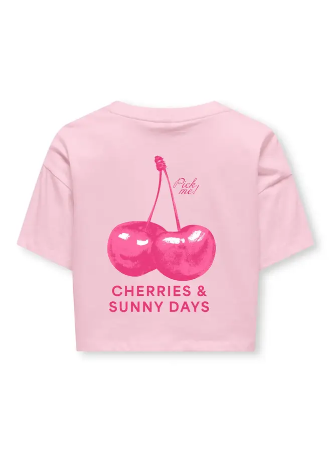 Kids Only - Milla boxy printed top - Romance rose/Cherries
