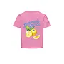 Kids Only - Mellie loose print top - Begonia pink/Lemon