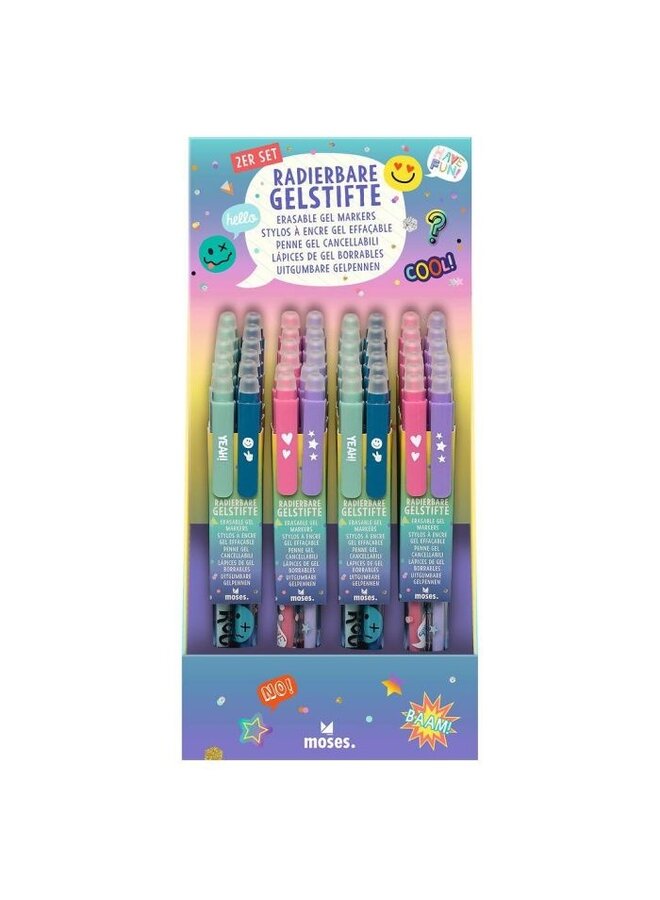 26303 - Happy day set van 2 uitwisbare gelpennen