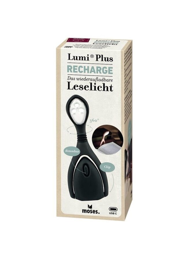83445 - Lumi plus leeslampje oplaadbaar antraciet