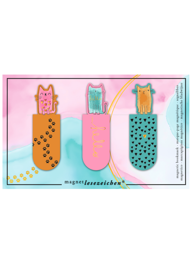 31188 - Magnetische boekenlegger katten set van 3