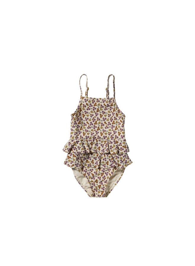 Sparkly flower swimsuit - White swan