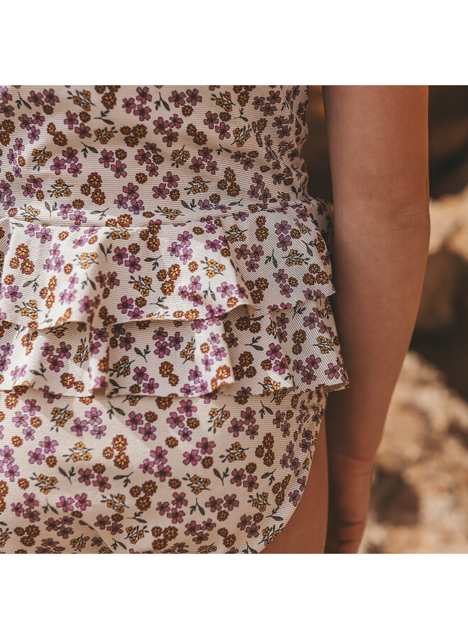 Salted Stories - Sparkly flower swimsuit - White swan
