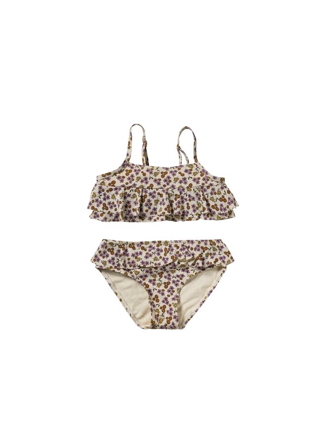Salted Stories - Sparkly flower bikini - Bombay brown