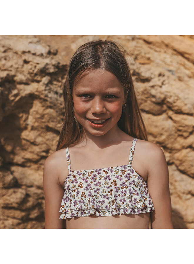 Salted Stories - Sparkly flower bikini - Bombay brown