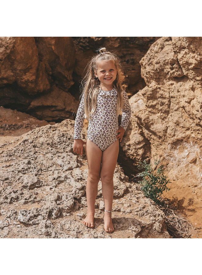 Salted Stories - Sparkly flower bodysuit - Bombay brown