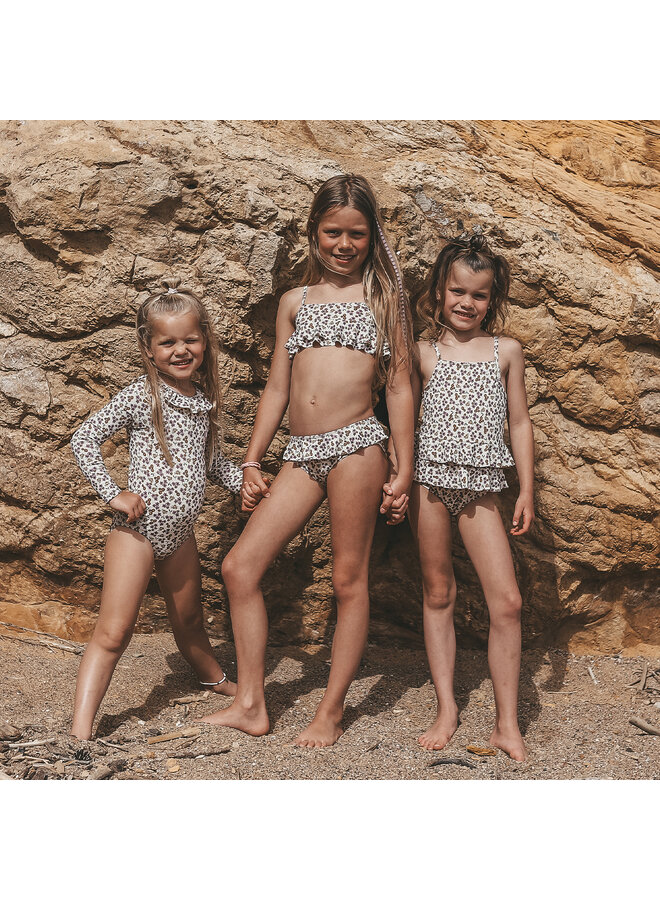 Salted Stories - Sparkly flower bodysuit - Bombay brown