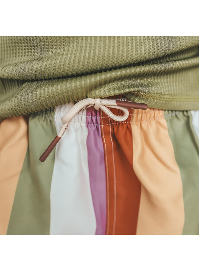 Salted Stories - Multi stripe swim shorts - Multicolor