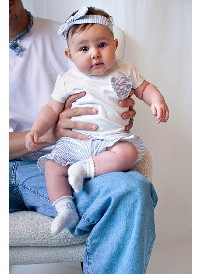 Feetje - Short streep crinkle - Sea La Vie - Lavendel