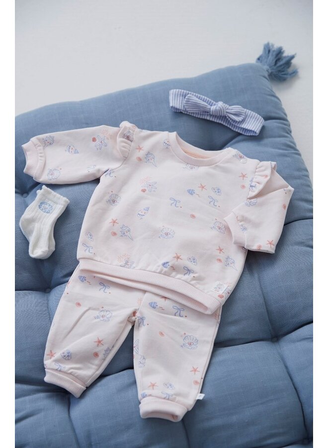 Feetje - Sweater AOP relaxed fit - Sea La Vie - l.Roze