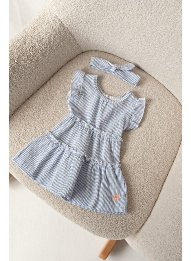 Feetje - Jurk crinkle streep - Sea La Vie - Lavendel