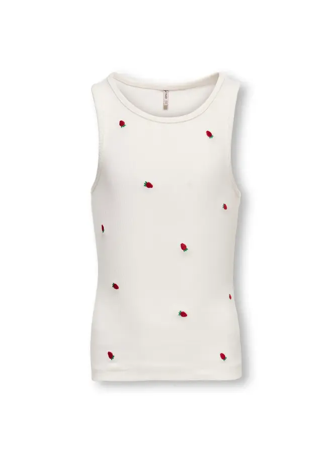 Kids Only - Jilly emb washed tank top - Cloud dancer berry AOP