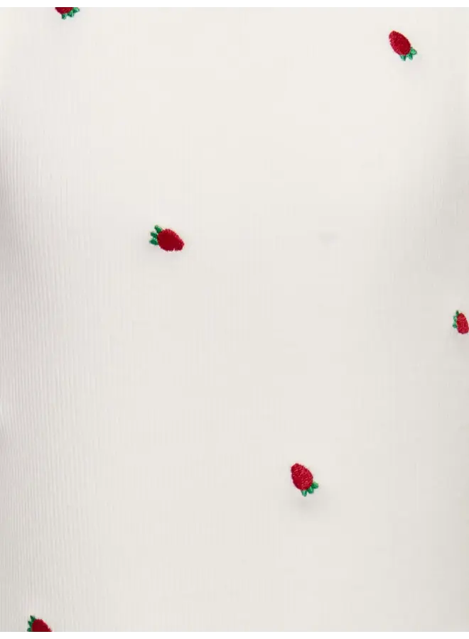 Kids Only - Jilly emb washed tank top - Cloud dancer berry AOP