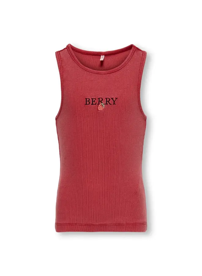 Kids Only - Jilly emb washed tank top - Barbados cherry strawberry