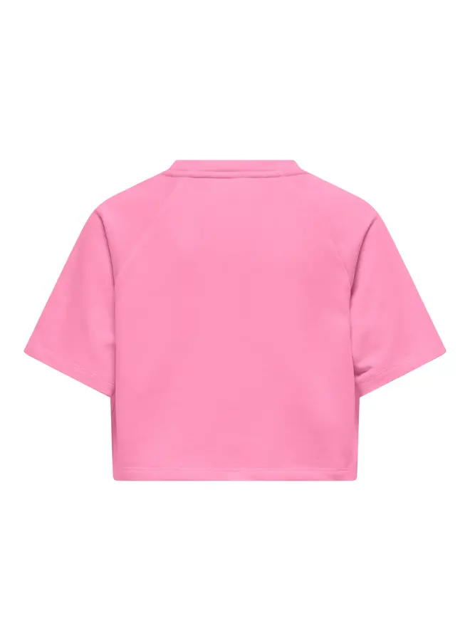 Kids Only - Cora ss print o-neck sweat - Begonia pink raval