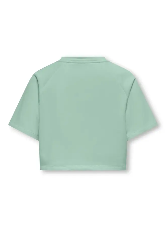 Kids Only - Cora ss print o-neck sweat - Aqua foam le marais