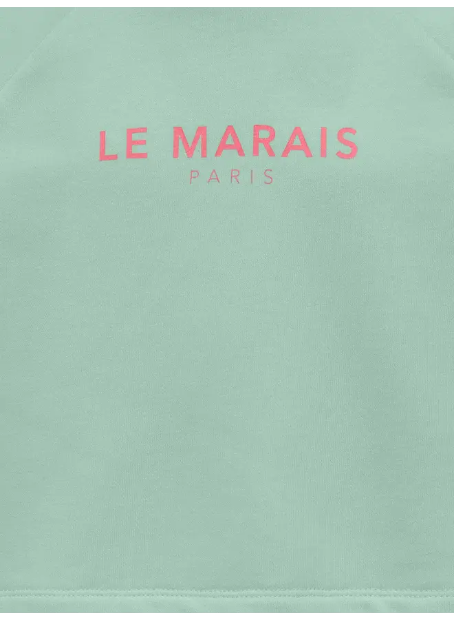 Kids Only - Cora ss print o-neck sweat - Aqua foam le marais