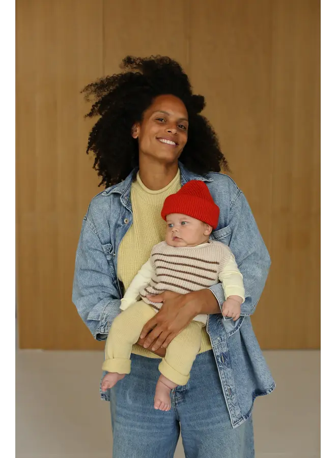 Hvid - Vest harvey baby – Cream/Mocha