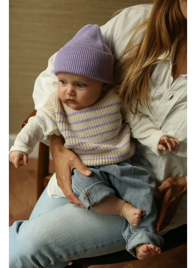 Hvid - Vest harvey baby – Cream/Lilac