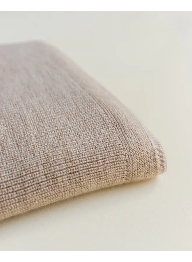 Hvid - Blanket felix - Sand