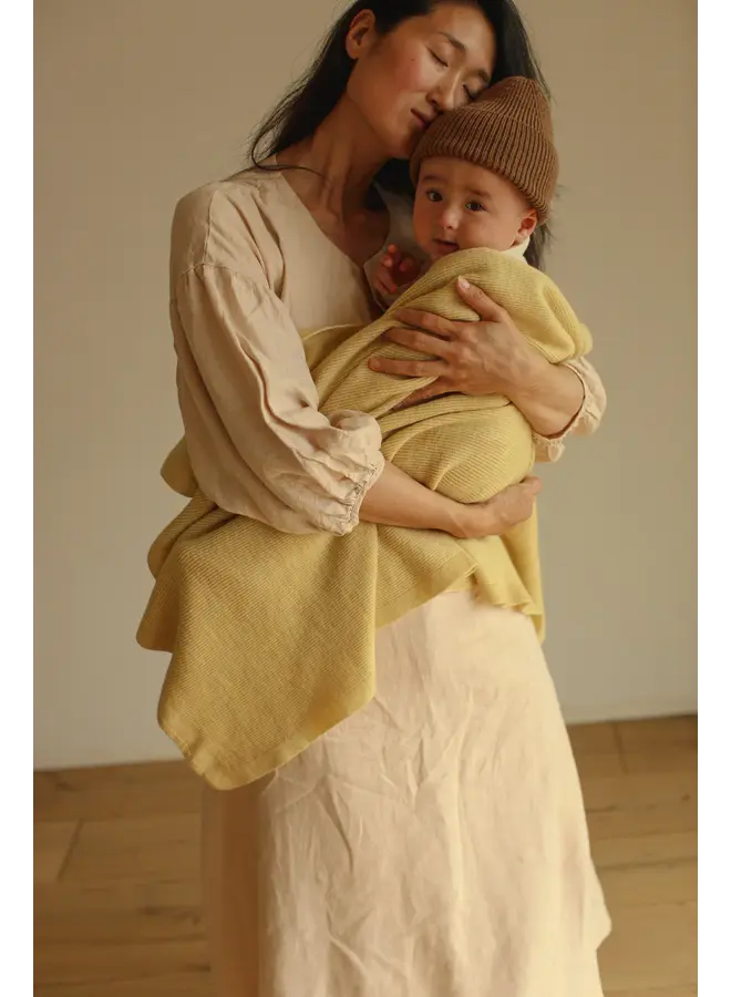 Hvid - Blanket felix - Light yellow