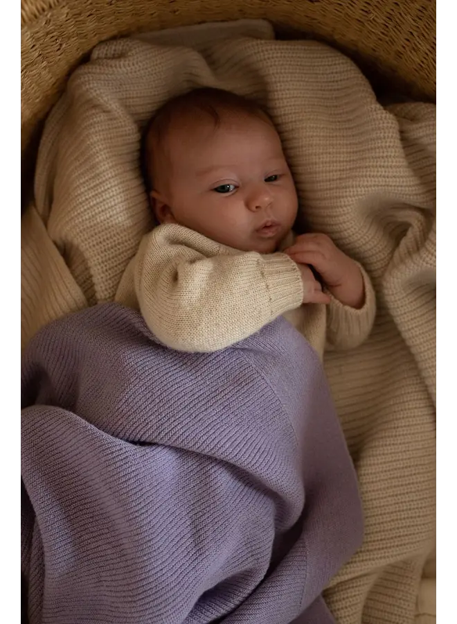 Hvid - Blanket gust - Lilac